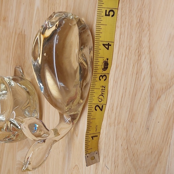 Clear art glass Snail & Whale Paperweight sculptures - Picture 6 of 7